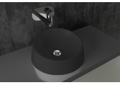 Умывальник Formastone Вулкан G405 искристый черный Fosto