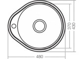 Мойка врезная Z4843-08-180MD micro decor Zerix