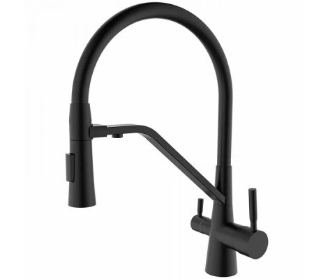 Смеситель д/кухни MIXXUS PREMIUM MAGNET 021 BLACK REFL.BLACK Ø35 (8 шт/ящ)