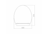 Зеркало овальное Уют 500х575 Silver Mirrors