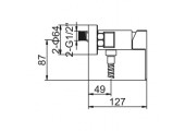 Смеситель для душевой кабины LR72033 Zerix