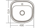 Мойка врезная Z4947-08-180MD micro decor Zerix 