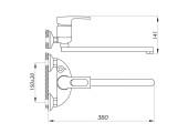 Смеситель для ванны NHB 279 длинный Ø40 Zerix