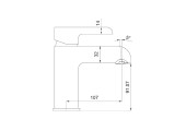 Смеситель для раковины G1003-6 черный Gappo