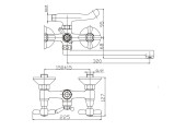 Смеситель для ванны Dominox 143 буксовая резина ER