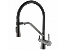 Смеситель д/кухни MIXXUS PREMIUM MAGNET 021 GRAPHITE REFL.BLACK Ø35 (8 шт/ящ)