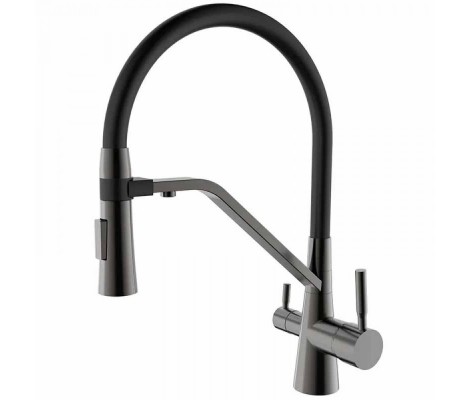Смеситель д/кухни MIXXUS PREMIUM MAGNET 021 GRAPHITE REFL.BLACK Ø35 (8 шт/ящ)
