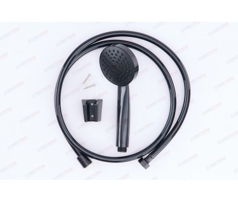 Шланг, лейка, кронштейн черный Shower Set-02B Zerix