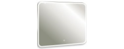 Зеркало с подсветкой Stiv - Lite 70х69 открытая подсветка, сенсорный выключатель, холодный свет Silver Mirrors 