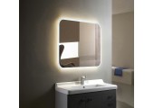 Зеркало с подсветкой Stiv - Lite 70х69 открытая подсветка, сенсорный выключатель, холодный свет Silver Mirrors 