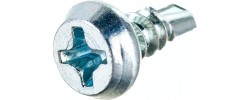 Саморез для  гипсокартона по металлу со сверлом, цинк, 3,5 х 9,5 (уп. 50 шт) Металвис