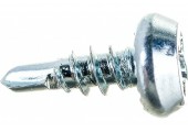 Саморез для  гипсокартона по металлу со сверлом, цинк, 3,5 х 9,5 (уп. 50 шт) Металвис