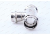 Трехраструбный пресс-тройник из нержавеющей стали 28*22*28mm ZTI.531.282228 TIM
