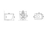 Унитаз подвесной Oscar Rimless, с сиденьем дюропласт, белый 510*360*350 YI Redo