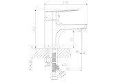 Смеситель для умывальника MOD-A449 Zerix
