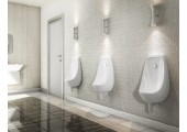 Писсуар настенный Каскад белый в комплекте с сенсорным оборудованием Rosa