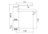 Смеситель для раковины F1067-6 хром черный Frap