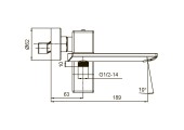 Смеситель для ванна KB-41010-01 короткий хром Koer