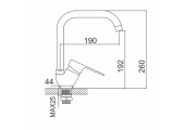 Смеситель для кухни 333-06 латте АлмазМрамор