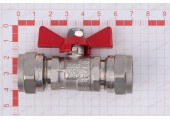 Кран шаровой под обжим 16 бабочка VT.343.N.1616 Valtec