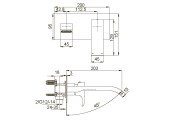 Смеситель для умывальника KB-16007-05 встраиваемый черный Koer