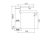 Смеситель для раковины F1067 хром Frap