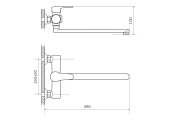 Смеситель для ванны PUD7 045 белый Zerix