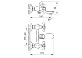 Смеситель для ванны ZOM 827 короткий Zerix