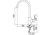 Смеситель для кухни DAX-011 из нержавеющей стали Zerix