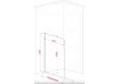 Душевое ограждение JY70 на ванну прозрачное стекло 70*130 Грандфаянс