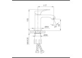 Смеситель для раковины F1075-9 оружейная сталь Frap