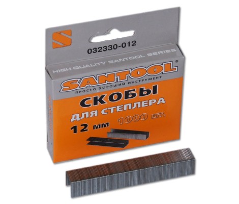 Скобы 12мм, толщина 0,75мм Тип 53 Santool