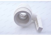 Кран пластиковый шаровый 63 стальной шар белый Optima Valfex