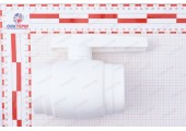 Кран пластиковый шаровый 63 стальной шар белый Optima Valfex