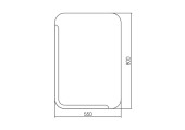 Зеркало прямоугольное Алькон 550х800 универсальный крепеж Silver Mirrors