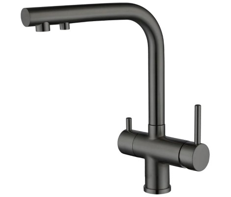 Смеситель для кухни KB-72001-07 с выходом для питьевой воды графит Koer