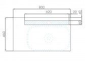 Тумба подвесная 80, Мишель 80 Дуб Эндгрейн/Белый под умывальник Mila 50 Aquaton