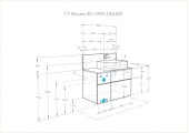 Тумба подвесная 80, Мишель 80 Дуб Эндгрейн/Белый под умывальник Mila 50 Aquaton