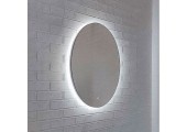 Зеркало 80*60 LED подсветкой с сенсор выкл, унив крепление 485ску эллипс черный КЗСК