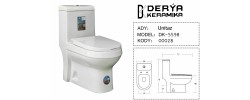 Моноблок керамический TO4001, с сиденьем дюропласт, SC, DERYA KERAMIKA