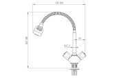 Смеситель для кухни LR84309 буксовый Reflector гайка Zerix