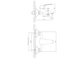 Смеситель для ванны Afina-009 короткий, без шланга и лейки белый Plamix
