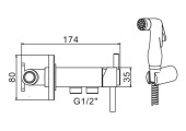 Кран для гигиенического душа с лейкой LR5398-1 Zerix