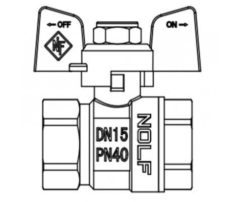 Кран шаровый   NOLF Сlassic  ГАЗ     1/2
