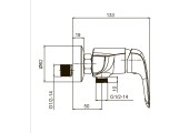 Смеситель для душа KB-30008-05 черный Koer