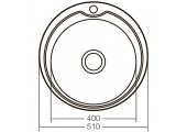 Мойка врезная Z510-06-180D decor Zerix 
