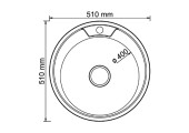 Мойка врезная Z510-06-180D decor Zerix 