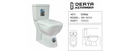 Унитаз-компакт керамический с бачком 8036 EX, DERYA KERAMIKA