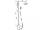 Душевая система F2420 с изливом, хром Frap