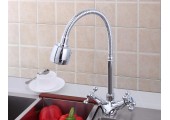 Смеситель для кухни F4319 хром гибкий высокий гусак Frap